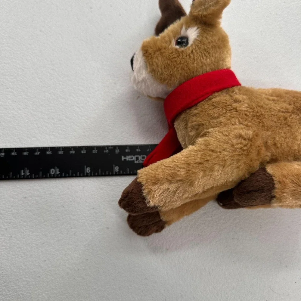 Lindt By Gund Plush Reindeer Brown & Red Holiday Toy Collectible Christmas Scarf